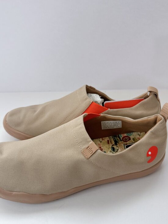 Men’s Size 12.5 UIN Toledo Oxford Tan Canvas Slip-On Shoes Casual Comfort